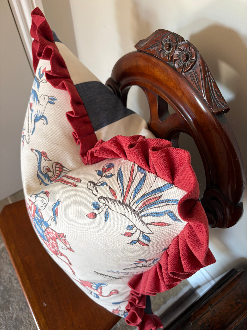 Titley & Marr Red & Blue cushion
