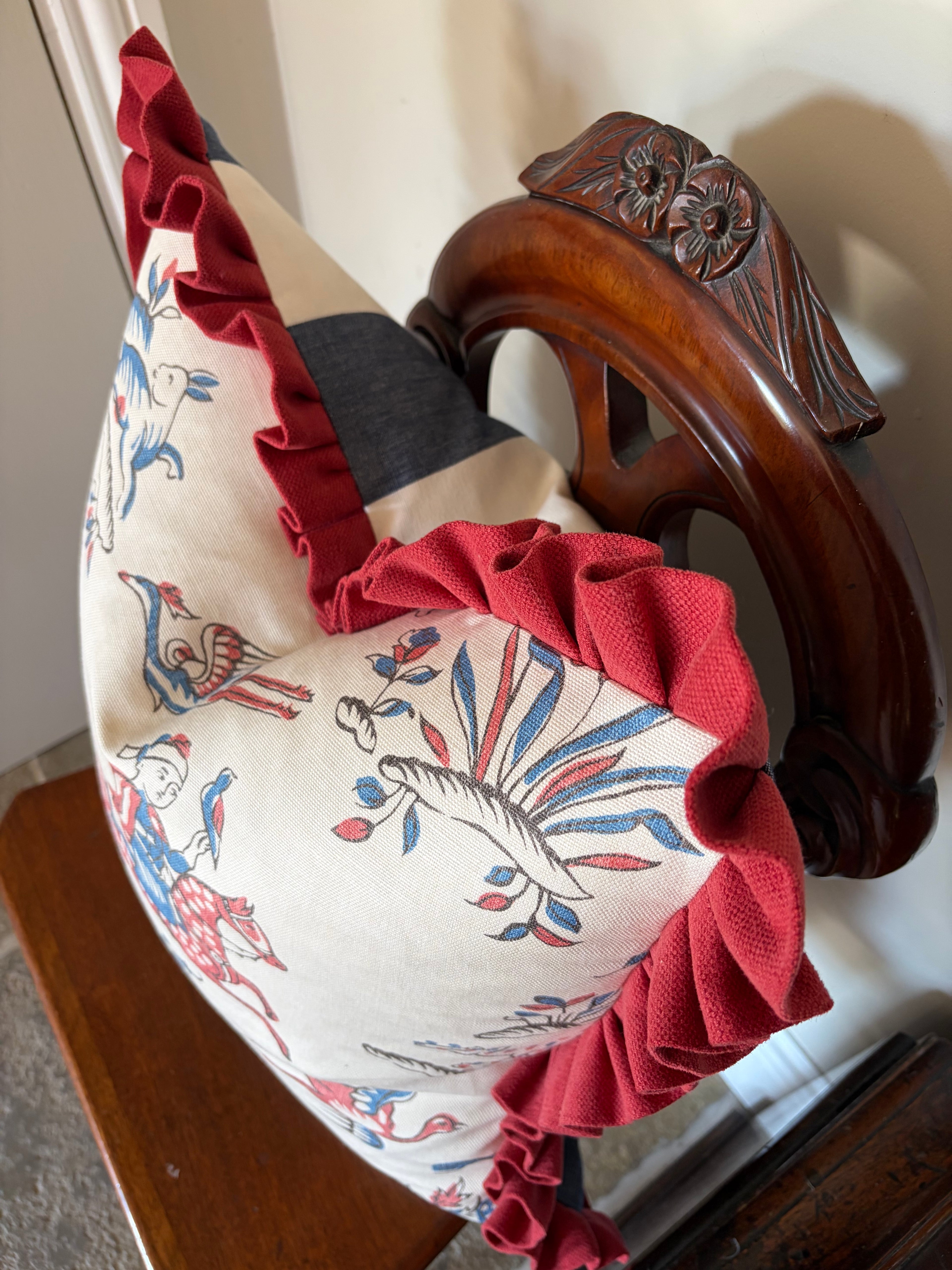 Titley & Marr Red & Blue cushion