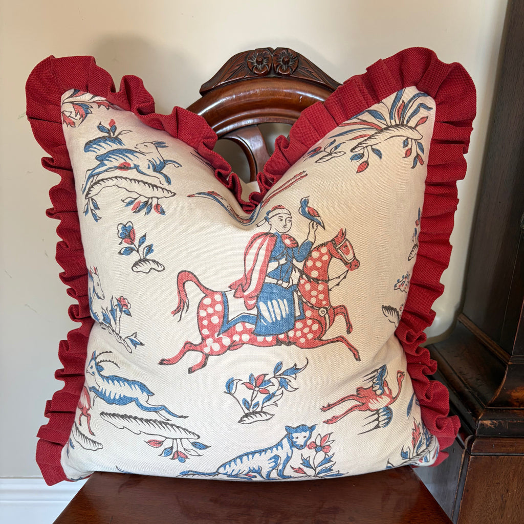 Titley & Marr Red & Blue cushion