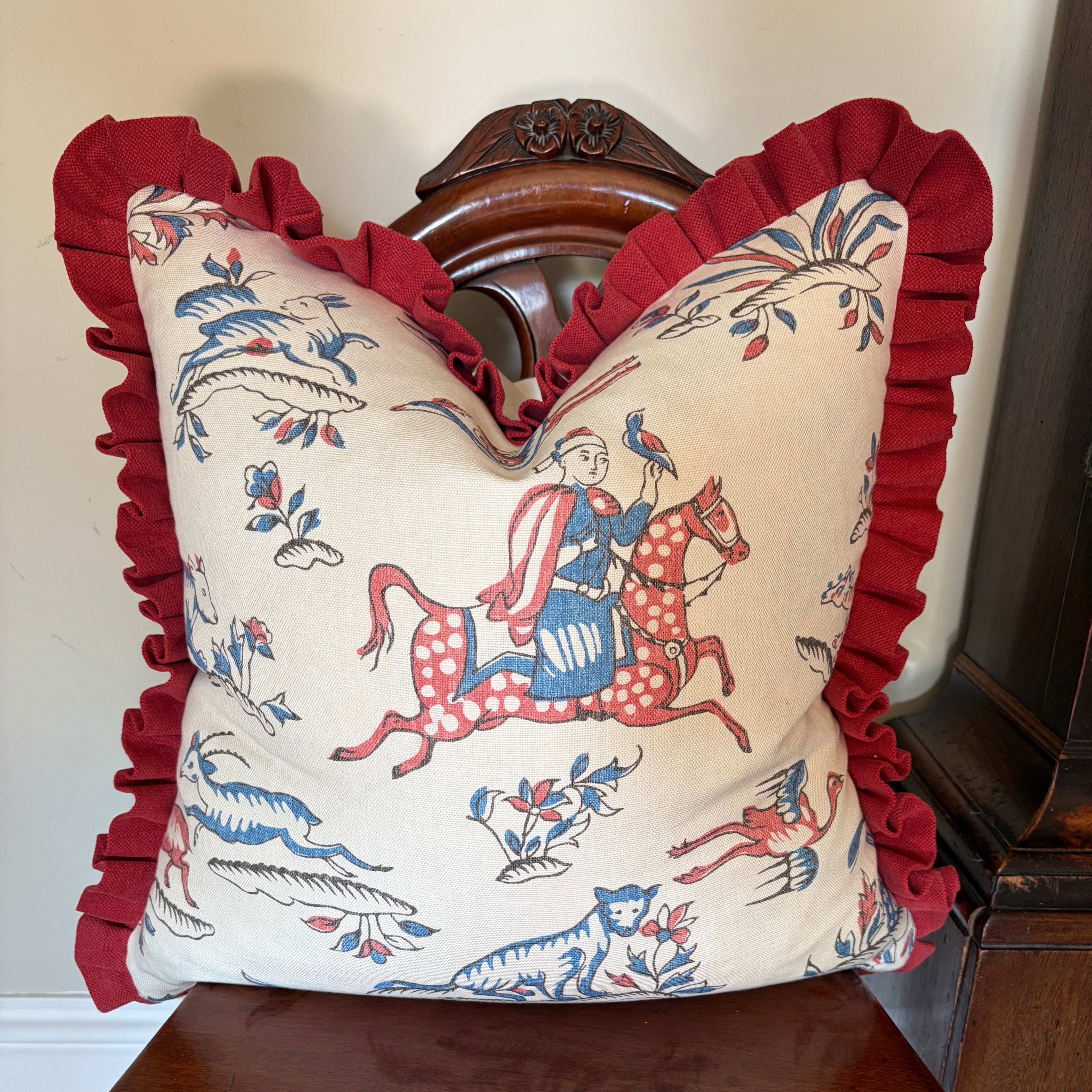 Titley & Marr Red & Blue cushion